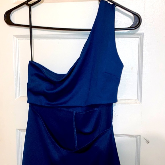 4EVER 21 - Blue dress S - open stomach - one strap - Picture 2 of 4